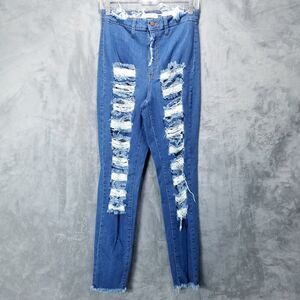 Ap Blue Jeans Women's 11 (30) Blue Distressed